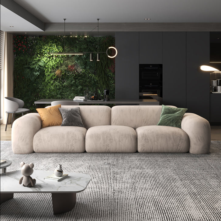 Tropical Settee Living Room Gray Cushions Standard Square Arm Seating