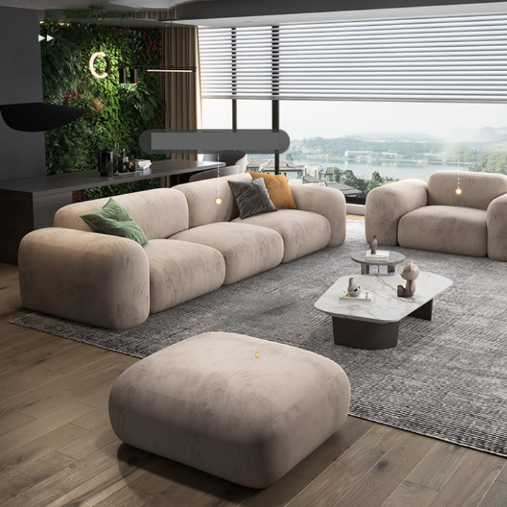 Tropical Settee Living Room Gray Cushions Standard Square Arm Seating