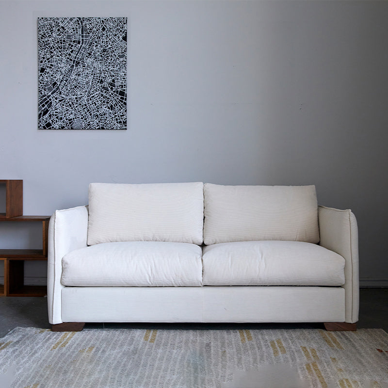 Scandinavian Sofa Fabric Living Room Pillows Square Arm Standard Sofa Bed