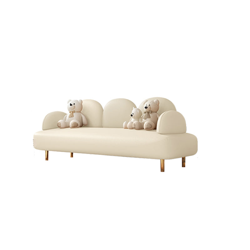 Contemporary Seating Leather 3 Seater Living Room Recessed Arm Cushions