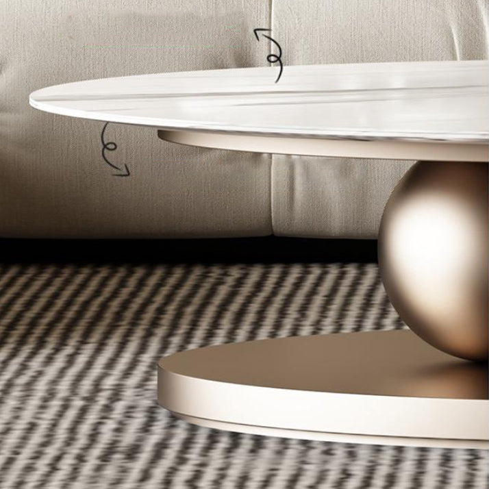 Metal Abstract Base Cocktail Table Glam Slate Top Coffee Table