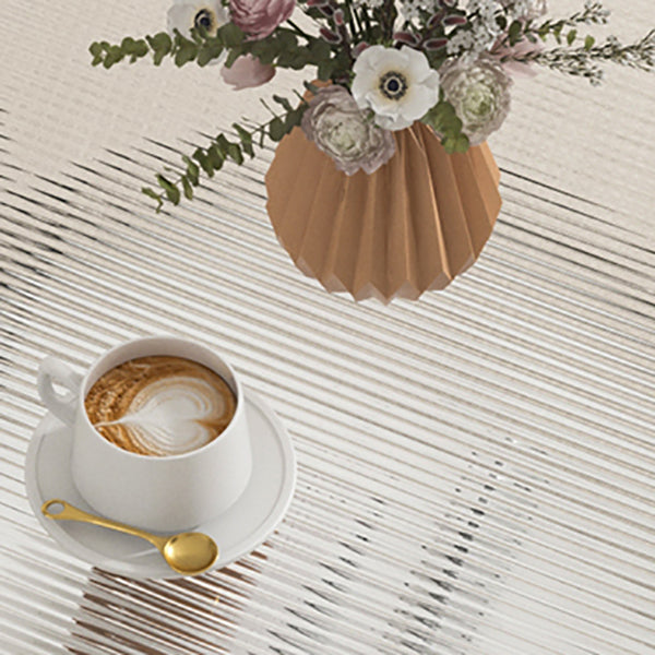 3 Legs Round Cocktail Table Glass Top Coffee Table with Shelf