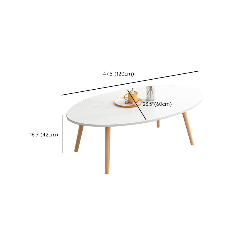 Minimalistic Single Coffee Table Wood Contemporary Cocktail Table with Shelf