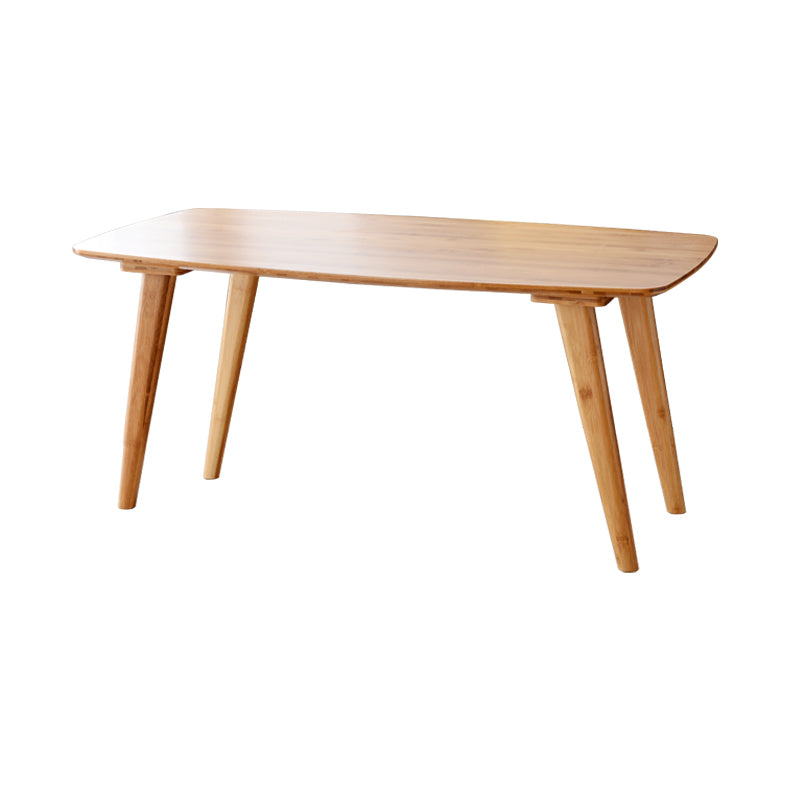 Rectangular Wood Coffee Table Contemporary 4 Legs Cocktail Table