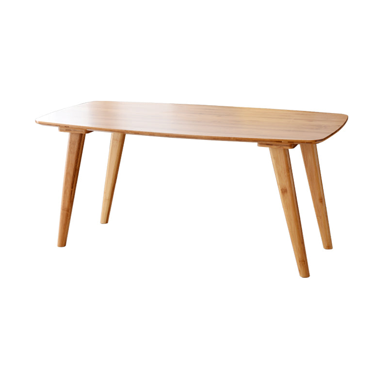 Rectangular Wood Coffee Table Contemporary 4 Legs Cocktail Table