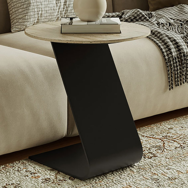 Minimalist Slate Coffee Table Round Bunching Coffee Table Sets for Living Room