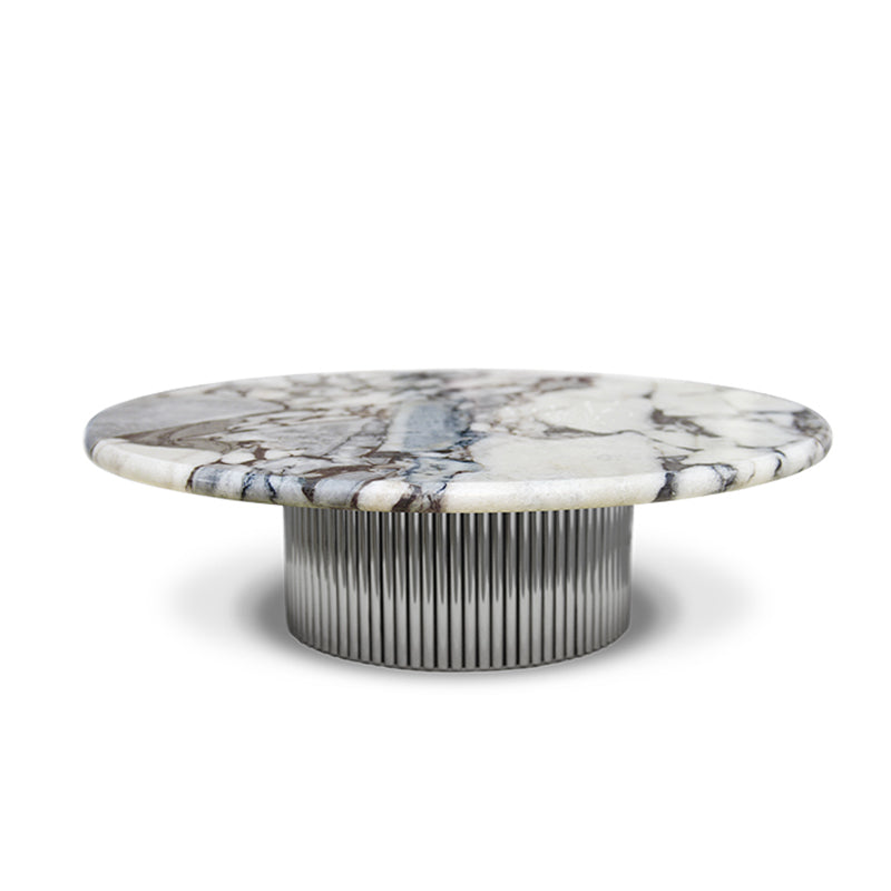 Contemporary Slate Coffee Table Round Bunching Coffee Table Sets for Living Room