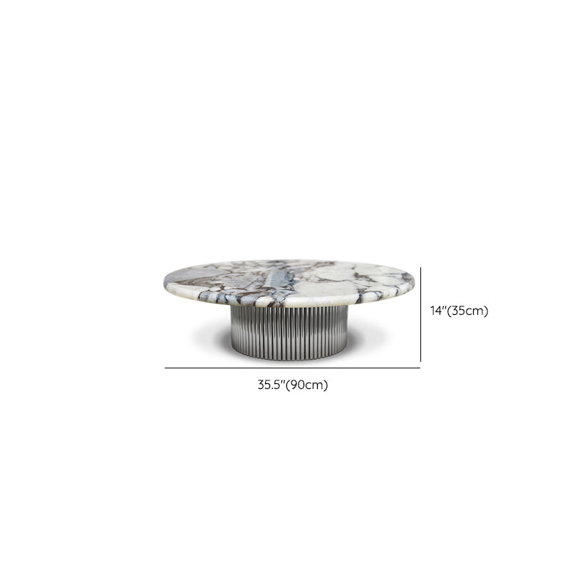 Contemporary Slate Coffee Table Round Bunching Coffee Table Sets for Living Room