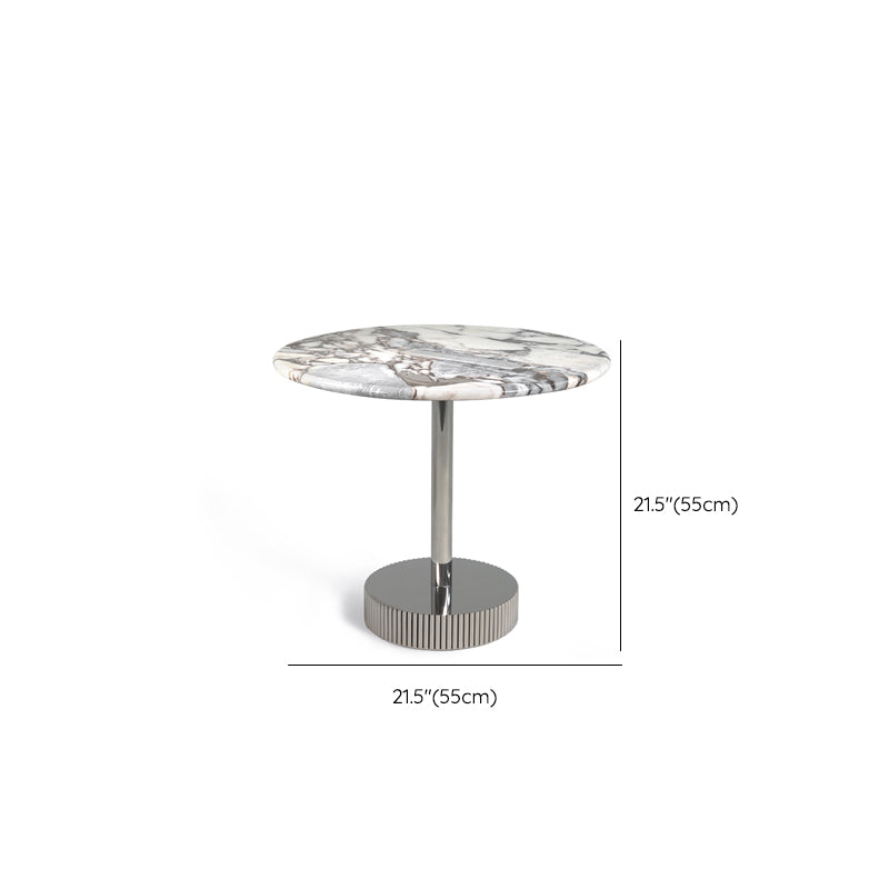 Contemporary Slate Coffee Table Round Bunching Coffee Table Sets for Living Room