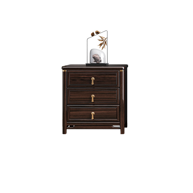 Solid Wood Storage Cabinet Mid-Century Modern Soft Close Drawers Side Cabinet
