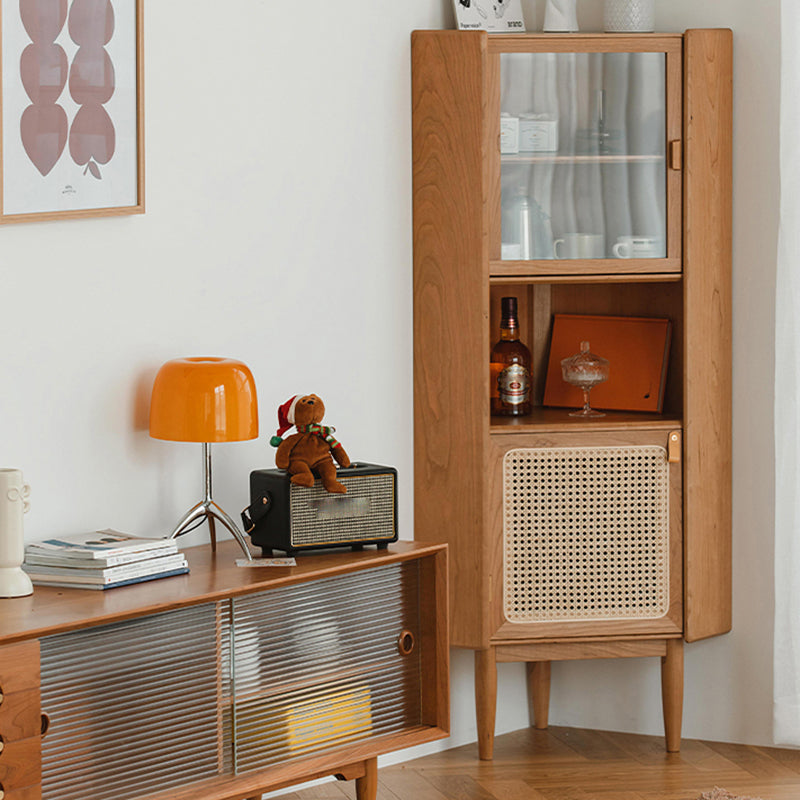 Minimalism Rectangle Storage Cabinet Solid Wood Accent Cabinet