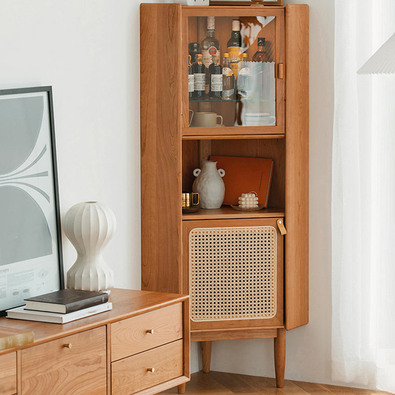 Minimalism Rectangle Storage Cabinet Solid Wood Accent Cabinet