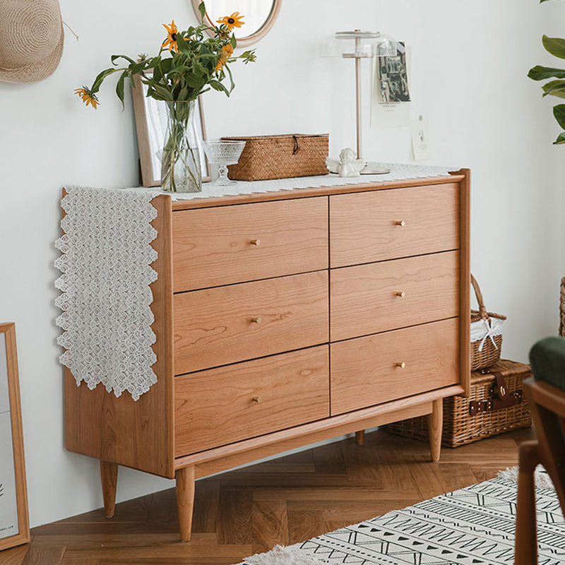 Modern Rectangle Wood Side Cabinet Soft Close Drawers Storage Cabinet