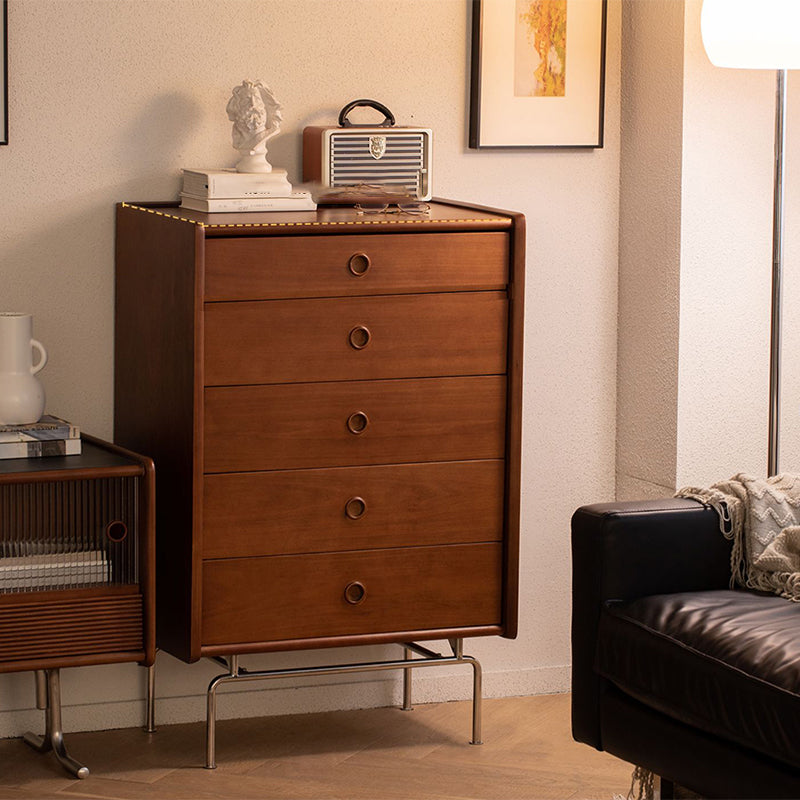 Minimal Rectangle Wood Side Cabinet Soft Close Drawers Storage Cabinet