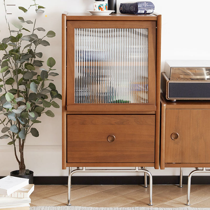 Minimal Rectangle Living Room Storage Chest Mid-Century Modern Wooden Accent Chest