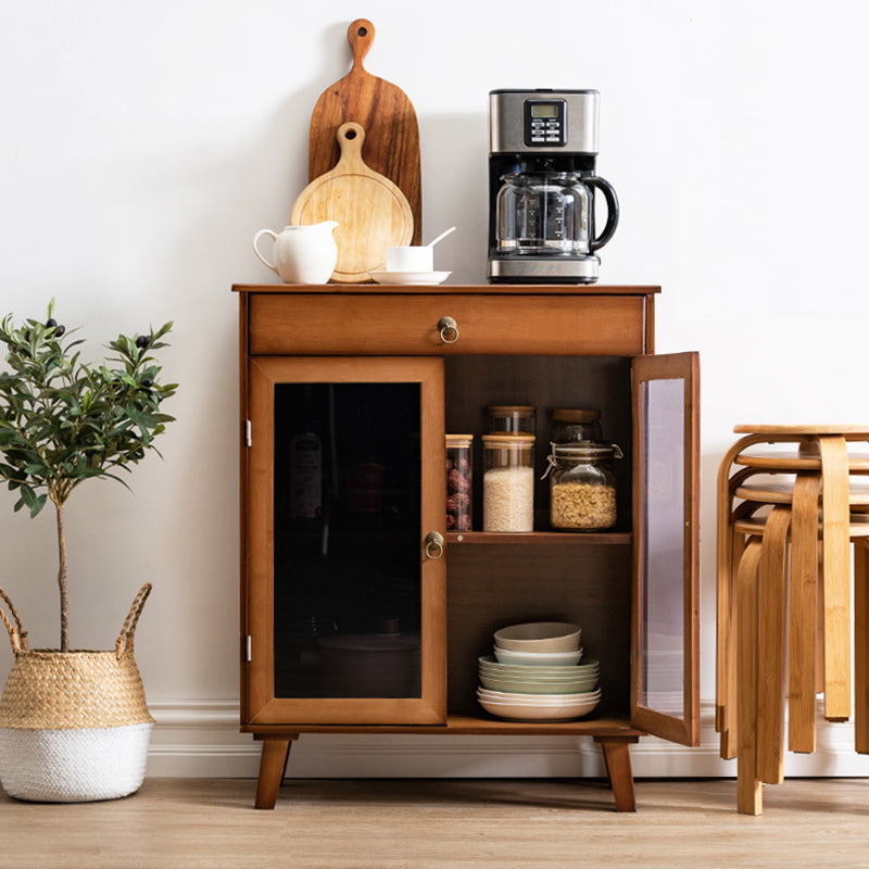 Contemporary Rectangle Storage Cabinet Solid Wood Accent Cabinet