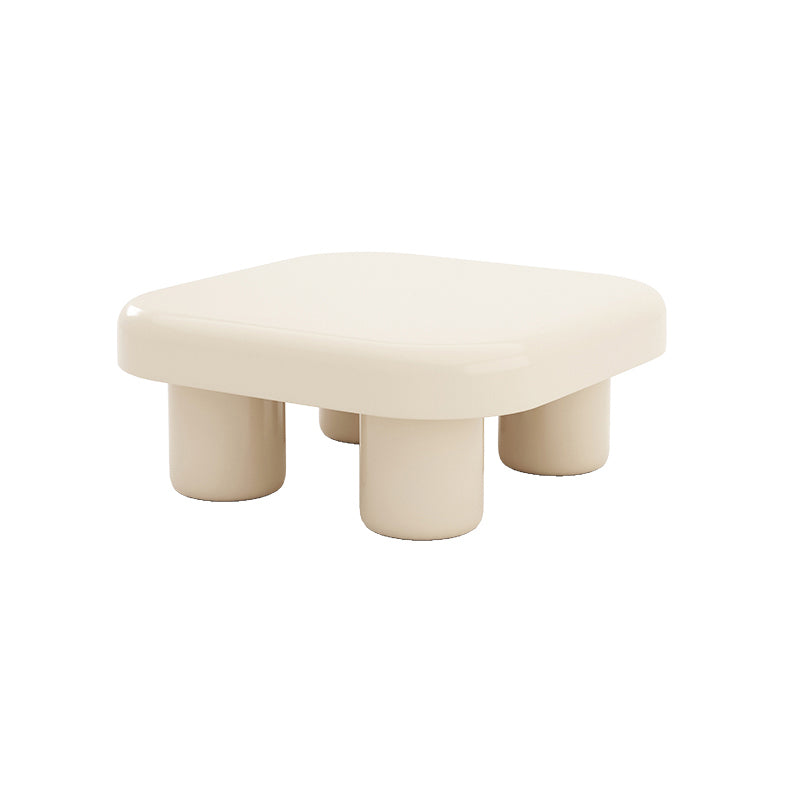 Wood Square Coffee Cocktail Table White 4 Legs Coffee or End Table