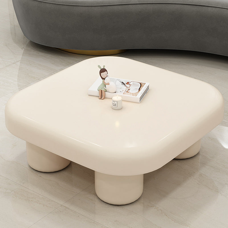 Wood Square Coffee Cocktail Table White 4 Legs Coffee or End Table