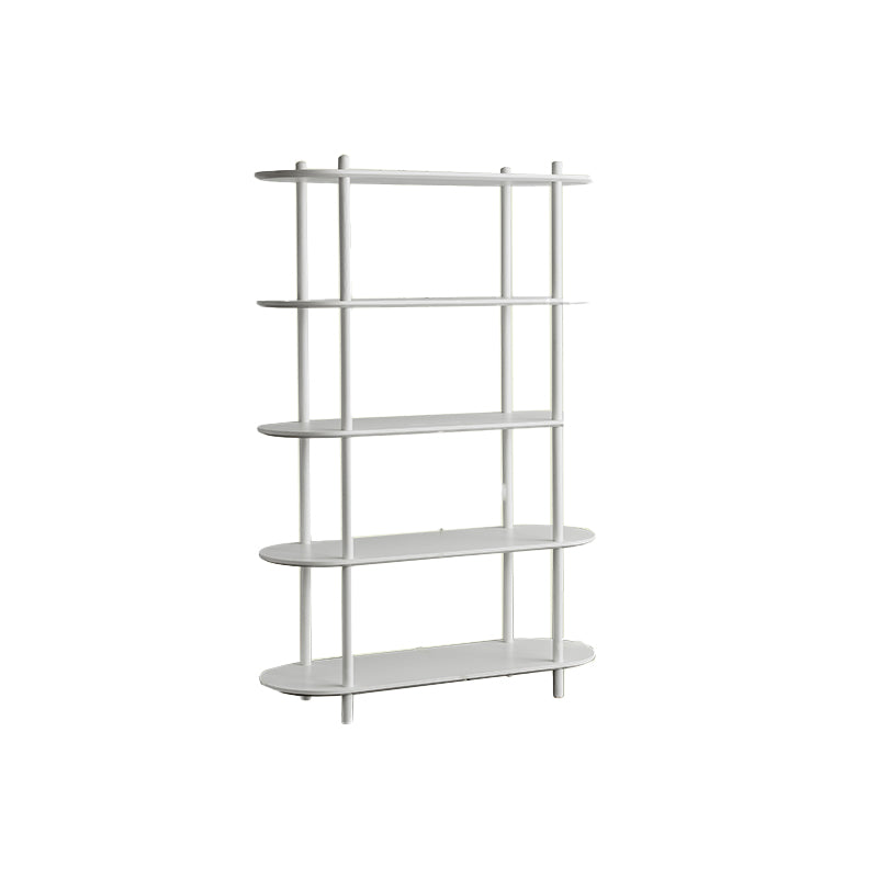 Wood Oval End Table with 4 Legs Base Storage Living Room Corner Table