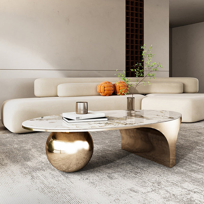 Slate Coffee Cocktail Table Glam Abstract Coffee or End Table