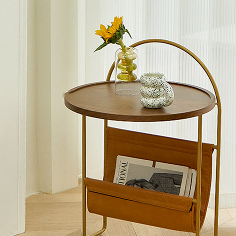 Tray Top Corner Table in Brone with Storage C Side Accent Side  Table
