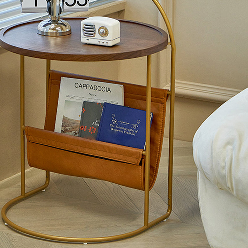 Tray Top Corner Table in Brone with Storage C Side Accent Side  Table