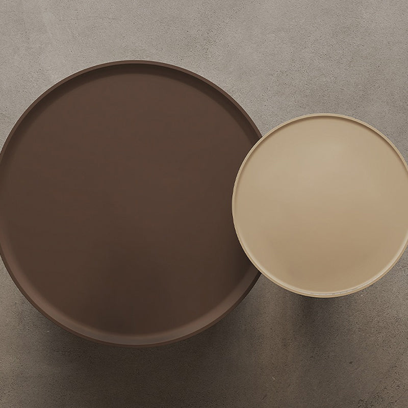 Contemporary Cocktail Table Round Storage Coffee Cocktail Table
