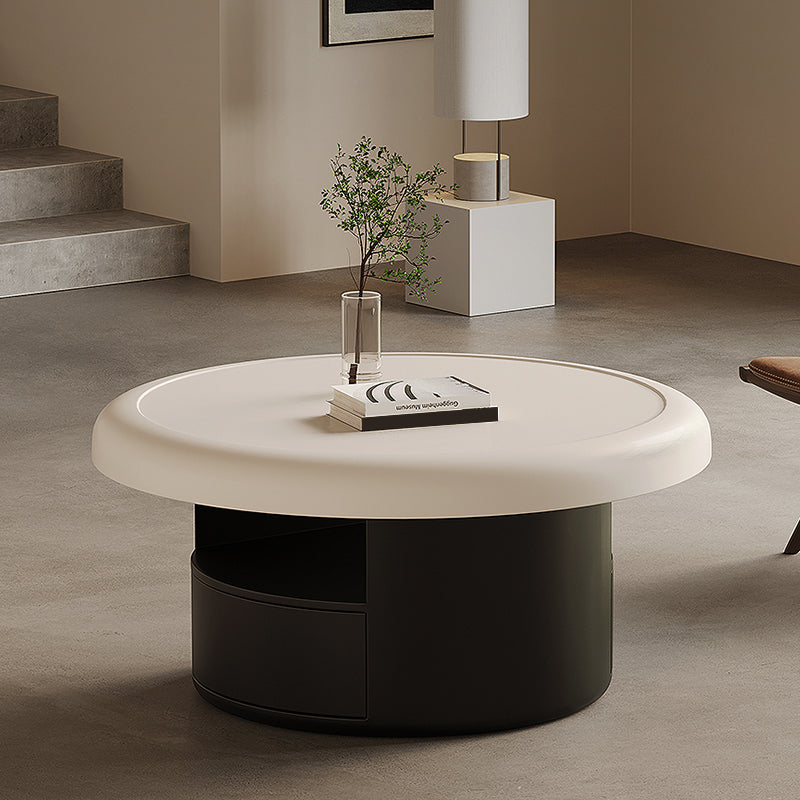 Contemporary Cocktail Table Round Pedestal Coffee Cocktail Table