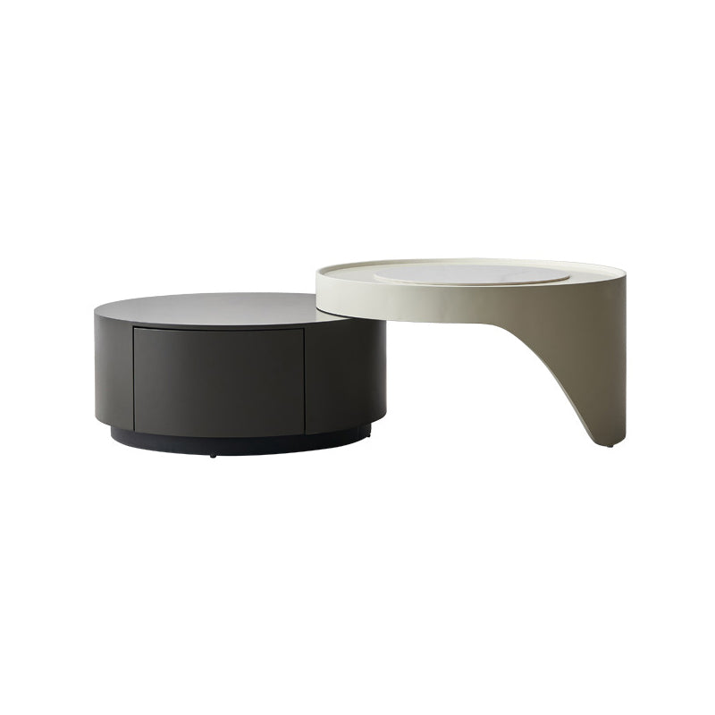 Wood Coffee Cocktail Table with Tray Top Abstract Coffee or End Table with Storage