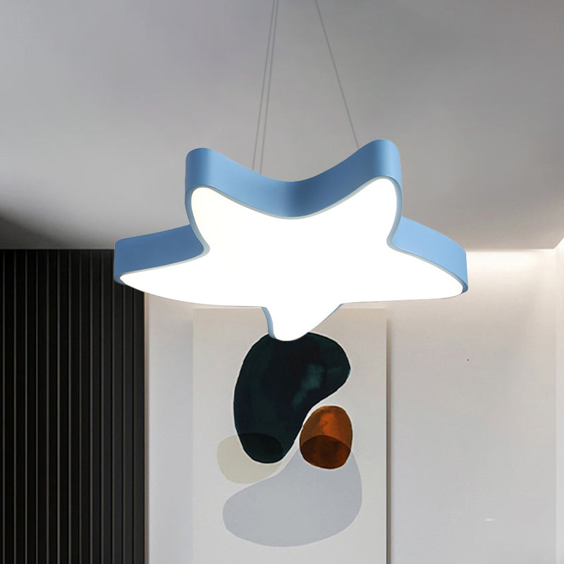 Asteroidea LED Hanging Lampe Macaron Acrylrosa/Gelb/Blau Kinder Schlafzimmer Anhänger Deckenleuchte