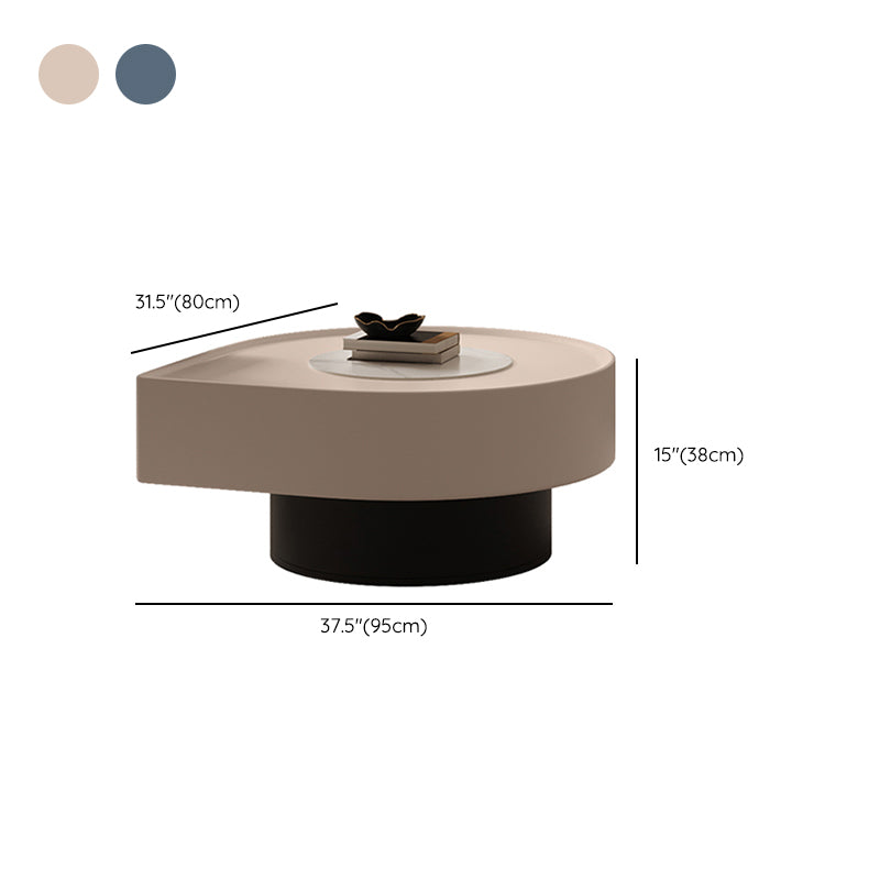 Contemporary Cocktail Table Pedestal Stone Coffee Cocktail Table