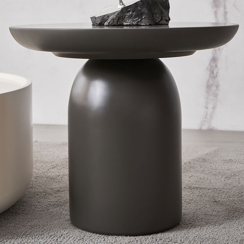 Wood Coffee Cocktail Table Drum Coffee or End Table with Storage
