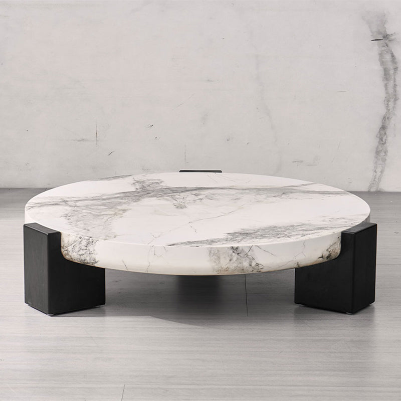 Marble Coffee Cocktail Table Contemporary 3 Legs Coffee or End Table