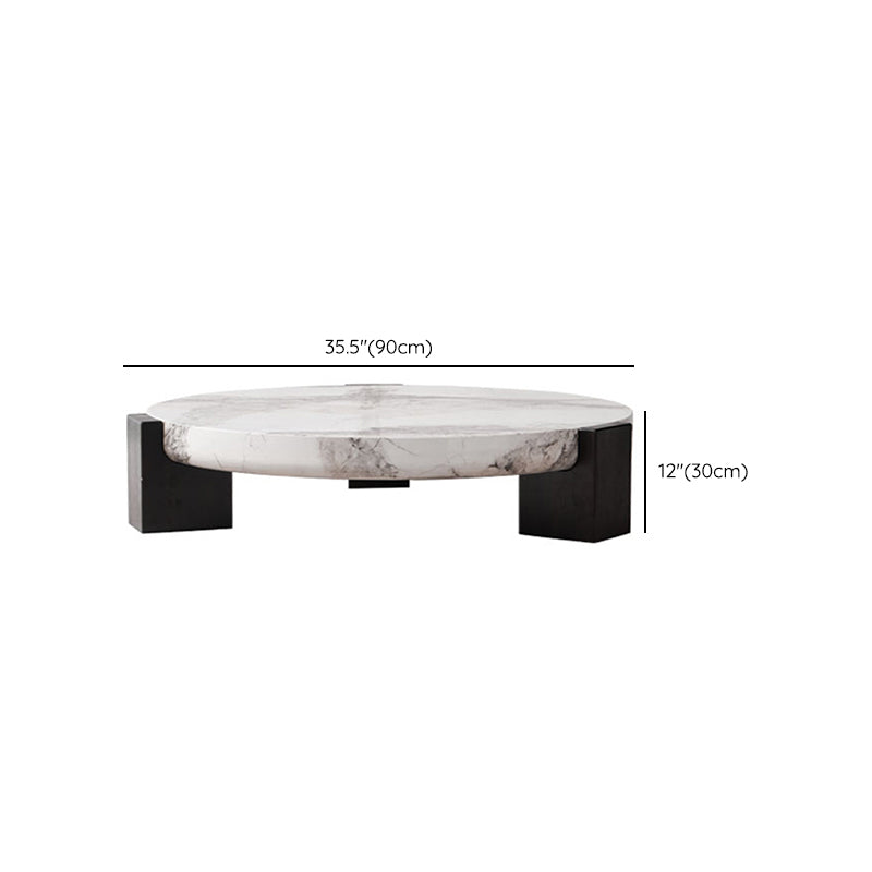 Marble Coffee Cocktail Table Contemporary 3 Legs Coffee or End Table