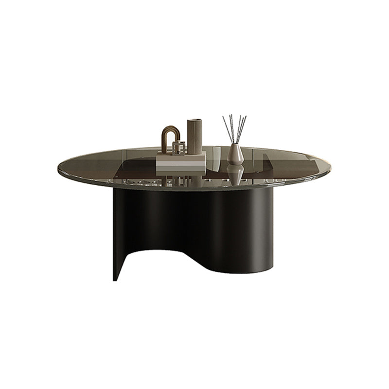 Contemporary Cocktail Table Glass Pedestal Coffee Cocktail Table