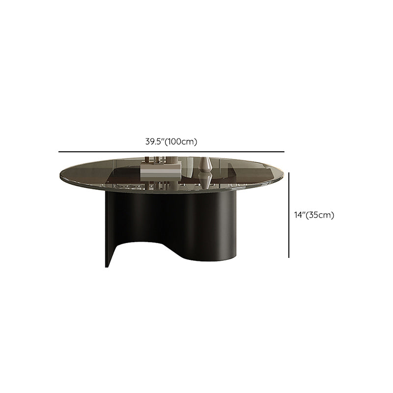 Contemporary Cocktail Table Glass Pedestal Coffee Cocktail Table