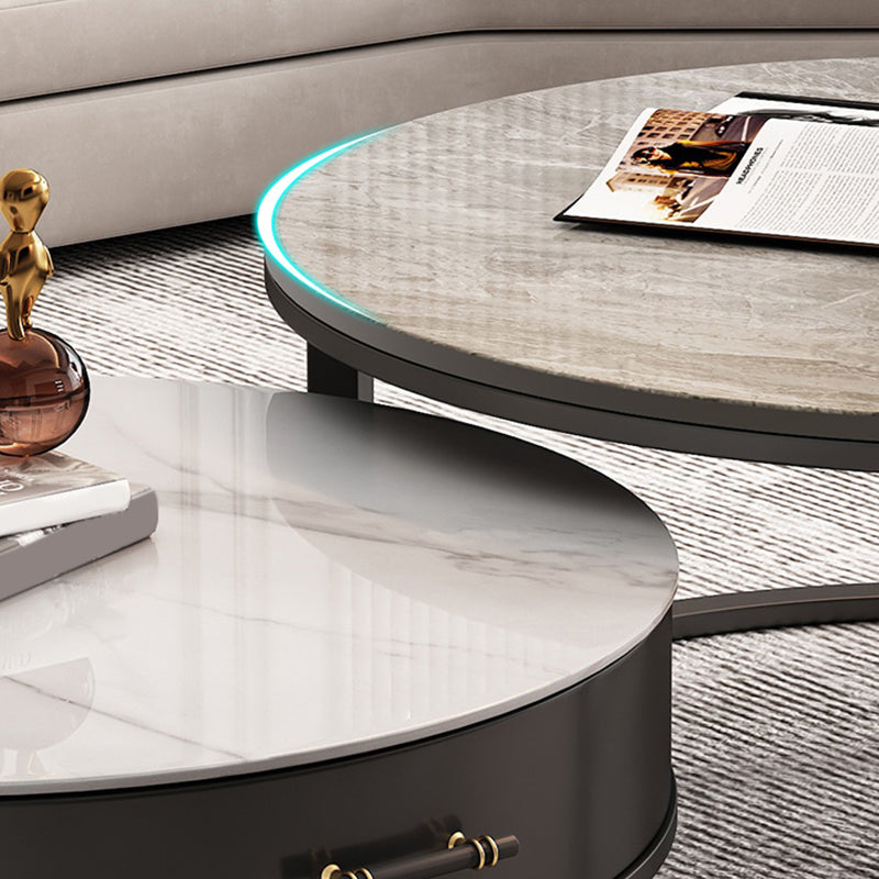Slate Coffee Cocktail Table Frame Coffee or End Table with Storage Drawers