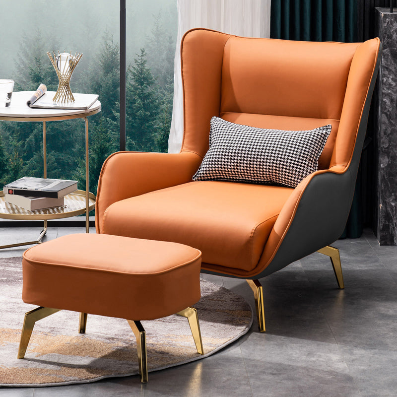 Water Resistant Side Chair Leather Lounge Chair for Living Room