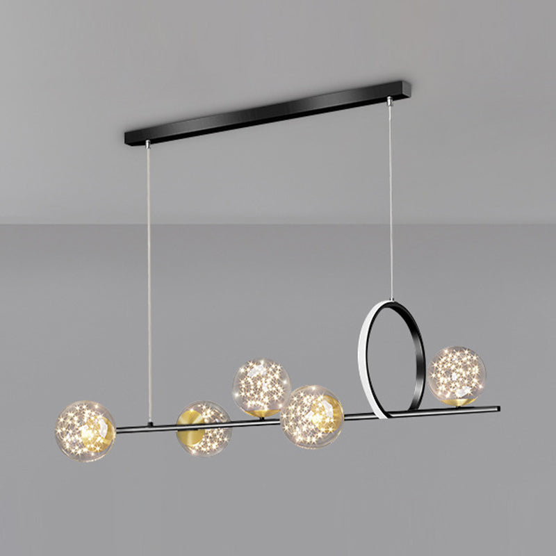 4/5-Light Golden/Black Kitchen Island Lighting LED Modernism Island Pendant Lighting