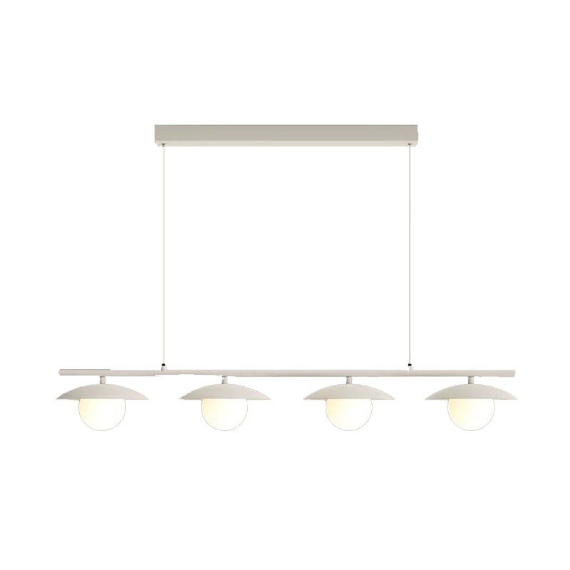3/4-Light Modernism White Kitchen Island Lighting LED Island Pendant Lighting