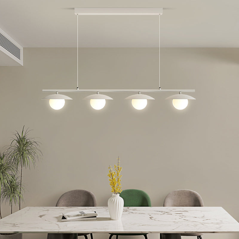3/4-Light Modernism White Kitchen Island Lighting LED Island Pendant Lighting