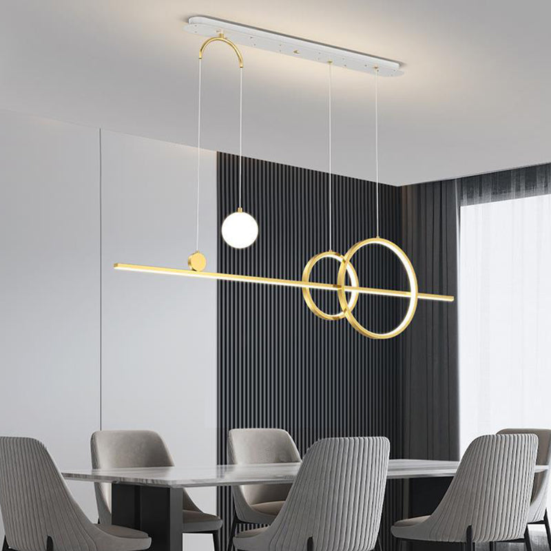 5-Light Modernism Kitchen Island Lighting Golden/Black/Blue LED Island Pendant Lighting