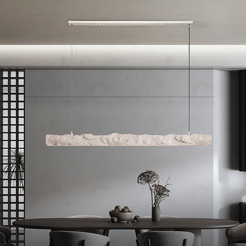 Linear Modern Kitchen Island Fixture Resin &* Acrylic LED Ceiling Pendant Fixture