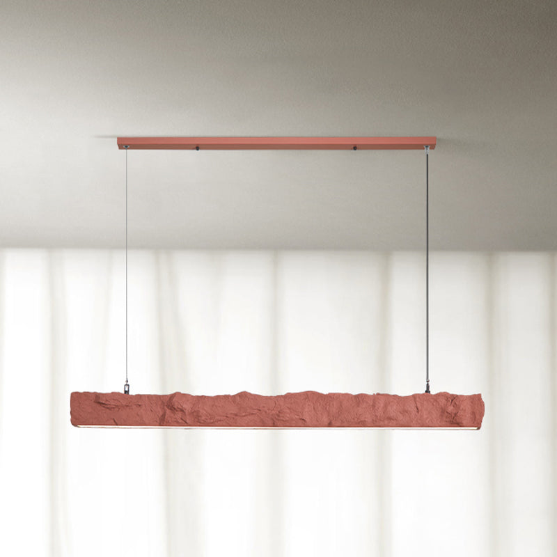 Linear Modern Kitchen Island Fixture Resin &* Acrylic LED Ceiling Pendant Fixture