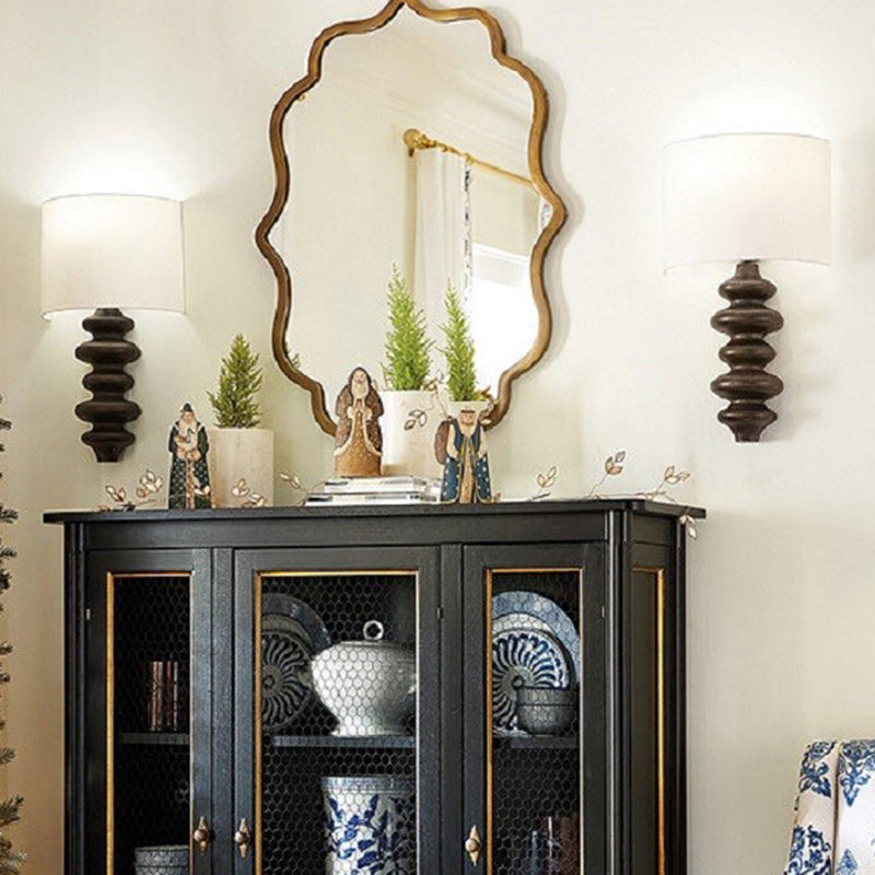 Fabric Shade Wall Mounted Sconce Modern White Shade Wall Lights for Bedroom