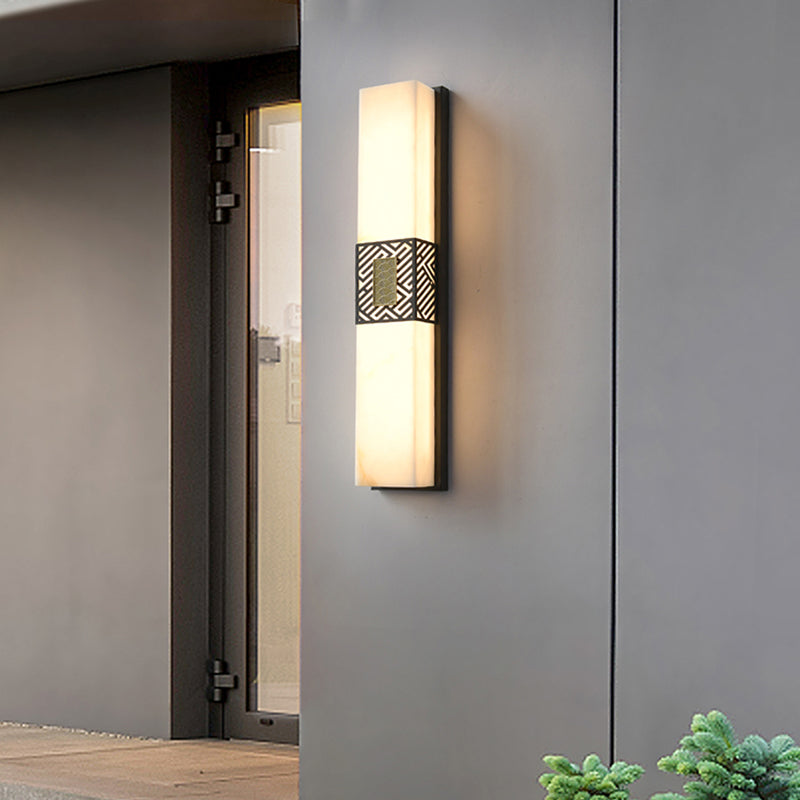 Rectangle Wall Sconce Contemporary Wall Light Fixture for Courtyard
