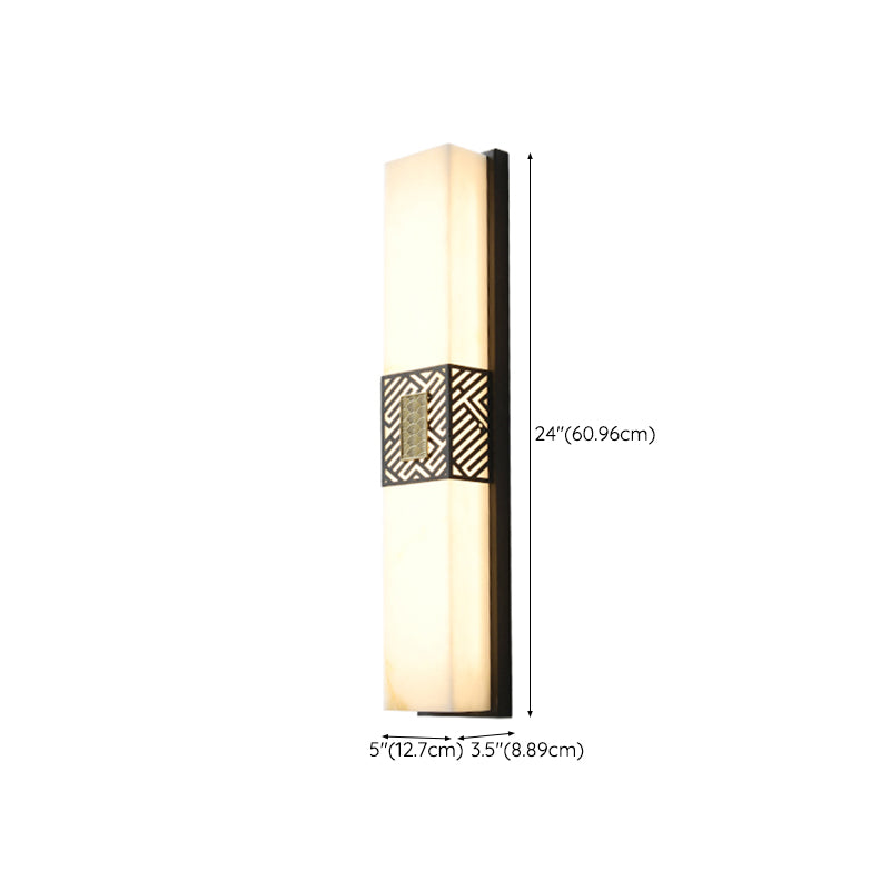 Rectangle Wall Sconce Contemporary Wall Light Fixture for Courtyard