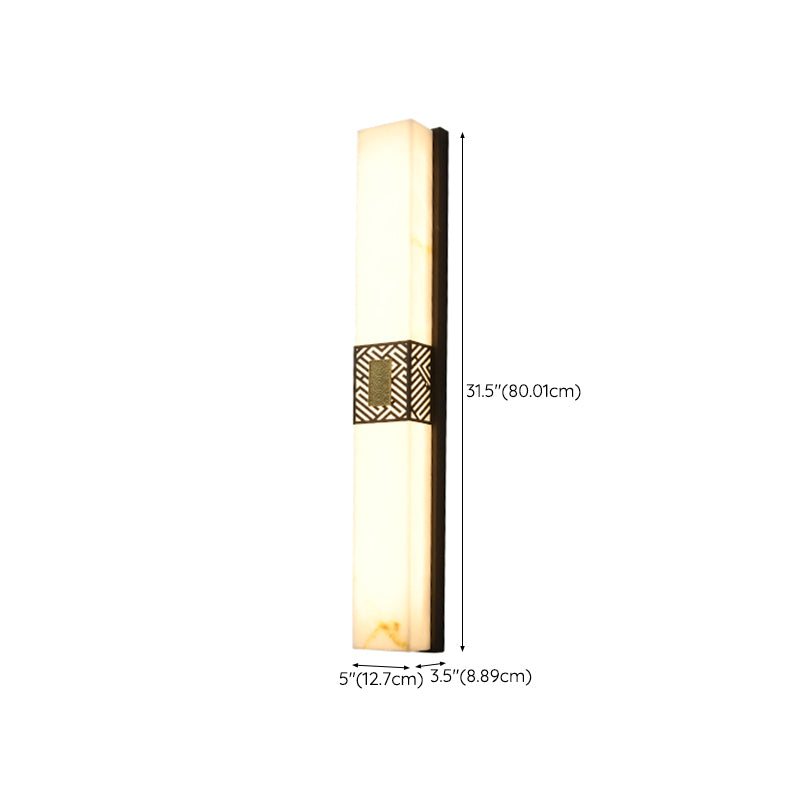 Rectangle Wall Sconce Contemporary Wall Light Fixture for Courtyard