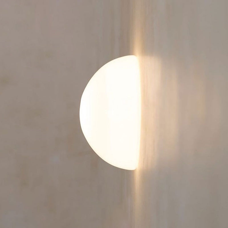 Glass Wall Mounted Sconce White Shade Wall Lights for Bedroom