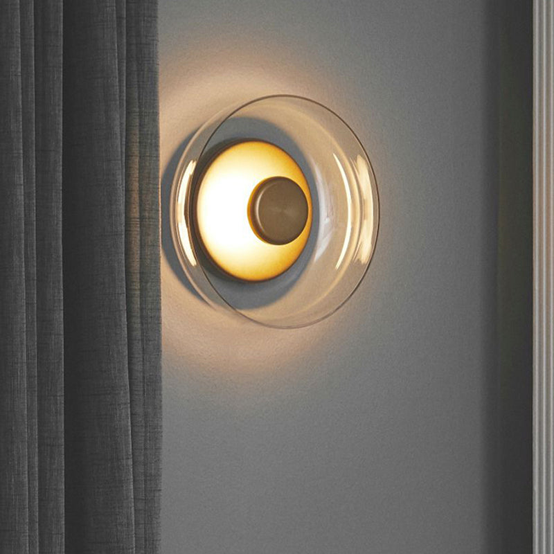 Glass Shade Wall Lights Modern Style Wall Mounted Sconce for Bedroom